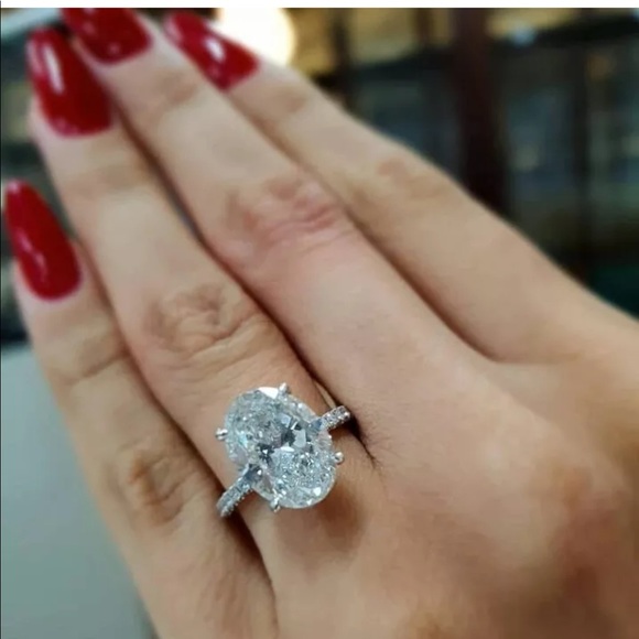 Jewelry - NEW 925 bridal oval engagement ring size 8